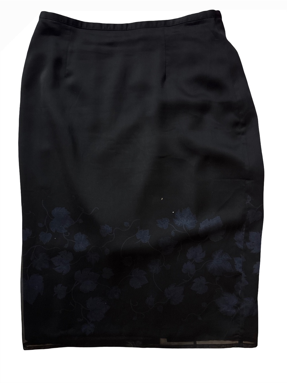Express Black Pencil Skirt with Subtle Floral Detail